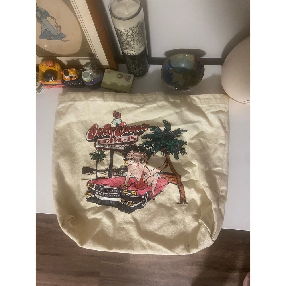 Rare Vintage Betty Boop Japan Tote Bag – 50s Diner Aesthetic
